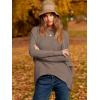 imageCaracilia Women Boat Neck Batwing Long Sleeve 2024 Fall Oversized Ribbed Knit Pullover Sweaters Baggy Jumper Tunic TopsBrown