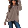 imageCaracilia Women Boat Neck Batwing Long Sleeve 2024 Fall Oversized Ribbed Knit Pullover Sweaters Baggy Jumper Tunic TopsBrown