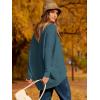 imageCaracilia Women Boat Neck Batwing Long Sleeve 2024 Fall Oversized Ribbed Knit Pullover Sweaters Baggy Jumper Tunic TopsCyan