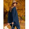 imageCaracilia Women Boat Neck Batwing Long Sleeve 2024 Fall Oversized Ribbed Knit Pullover Sweaters Baggy Jumper Tunic TopsDark Blue