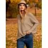 imageCaracilia Women Boat Neck Batwing Long Sleeve 2024 Fall Oversized Ribbed Knit Pullover Sweaters Baggy Jumper Tunic TopsDeep Apricot