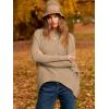 imageCaracilia Women Boat Neck Batwing Long Sleeve 2024 Fall Oversized Ribbed Knit Pullover Sweaters Baggy Jumper Tunic TopsDeep Apricot
