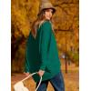 imageCaracilia Women Boat Neck Batwing Long Sleeve 2024 Fall Oversized Ribbed Knit Pullover Sweaters Baggy Jumper Tunic TopsGreen