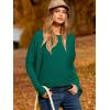imageCaracilia Women Boat Neck Batwing Long Sleeve 2024 Fall Oversized Ribbed Knit Pullover Sweaters Baggy Jumper Tunic TopsGreen