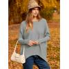 imageCaracilia Women Boat Neck Batwing Long Sleeve 2024 Fall Oversized Ribbed Knit Pullover Sweaters Baggy Jumper Tunic TopsLight Grey