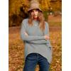 imageCaracilia Women Boat Neck Batwing Long Sleeve 2024 Fall Oversized Ribbed Knit Pullover Sweaters Baggy Jumper Tunic TopsLight Grey