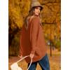 imageCaracilia Women Boat Neck Batwing Long Sleeve 2024 Fall Oversized Ribbed Knit Pullover Sweaters Baggy Jumper Tunic TopsOrange