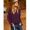 imageCaracilia Women Boat Neck Batwing Long Sleeve 2024 Fall Oversized Ribbed Knit Pullover Sweaters Baggy Jumper Tunic TopsPurple