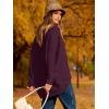 imageCaracilia Women Boat Neck Batwing Long Sleeve 2024 Fall Oversized Ribbed Knit Pullover Sweaters Baggy Jumper Tunic TopsPurple