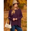 imageCaracilia Women Boat Neck Batwing Long Sleeve 2024 Fall Oversized Ribbed Knit Pullover Sweaters Baggy Jumper Tunic TopsPurple