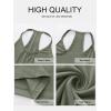 imageCaracilia Women Racerback Tank Tops 2025 Summer Sleeveless V Neck Camisole Slim Fit Basic Camis Workout ClothesArmy Green