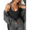 imageCaracilia Women Racerback Tank Tops 2025 Summer Sleeveless V Neck Camisole Slim Fit Basic Camis Workout ClothesBlack