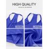 imageCaracilia Women Racerback Tank Tops 2025 Summer Sleeveless V Neck Camisole Slim Fit Basic Camis Workout ClothesBlue