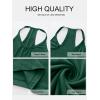 imageCaracilia Women Racerback Tank Tops 2025 Summer Sleeveless V Neck Camisole Slim Fit Basic Camis Workout ClothesForest
