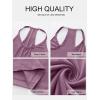 imageCaracilia Women Racerback Tank Tops 2025 Summer Sleeveless V Neck Camisole Slim Fit Basic Camis Workout ClothesPurple