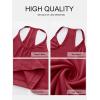 imageCaracilia Women Racerback Tank Tops 2025 Summer Sleeveless V Neck Camisole Slim Fit Basic Camis Workout ClothesRed