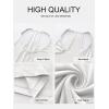 imageCaracilia Women Racerback Tank Tops 2025 Summer Sleeveless V Neck Camisole Slim Fit Basic Camis Workout ClothesWhite