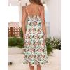imageCaracilia Women Summer Floral Corset Midi Sundress Casual Spaghetti Strap Beach Vacation Wedding Guest Milkmaid Dress PocketsBlack Daisy Floral