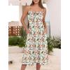imageCaracilia Women Summer Floral Corset Midi Sundress Casual Spaghetti Strap Beach Vacation Wedding Guest Milkmaid Dress PocketsBlack Daisy Floral
