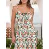 imageCaracilia Women Summer Floral Corset Midi Sundress Casual Spaghetti Strap Beach Vacation Wedding Guest Milkmaid Dress PocketsBlack Daisy Floral