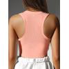 imageCaracilia Women Tank Tops High Neck Crop Tops Racerback Rib Knit Sleeveless Summer Basic Tee Shirts Workout Y2K OutfitsOrange