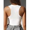 imageCaracilia Women Tank Tops High Neck Crop Tops Racerback Rib Knit Sleeveless Summer Basic Tee Shirts Workout Y2K OutfitsWhite