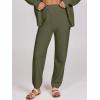 imageCaracilia Womens 2 Piece Outfits Lounge Set V Neck Cardigan Sweater Pants Sets Knit Matching Loungewear 2025 Fall ClothesArmy Green