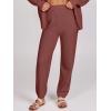 imageCaracilia Womens 2 Piece Outfits Lounge Set V Neck Cardigan Sweater Pants Sets Knit Matching Loungewear 2025 Fall ClothesBrick Red