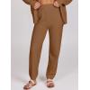 imageCaracilia Womens 2 Piece Outfits Lounge Set V Neck Cardigan Sweater Pants Sets Knit Matching Loungewear 2025 Fall ClothesBrown