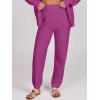 imageCaracilia Womens 2 Piece Outfits Lounge Set V Neck Cardigan Sweater Pants Sets Knit Matching Loungewear 2025 Fall ClothesHot Pink