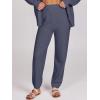 imageCaracilia Womens 2 Piece Outfits Lounge Set V Neck Cardigan Sweater Pants Sets Knit Matching Loungewear 2025 Fall ClothesNavy Blue