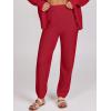 imageCaracilia Womens 2 Piece Outfits Lounge Set V Neck Cardigan Sweater Pants Sets Knit Matching Loungewear 2025 Fall ClothesRed