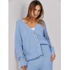 imageCaracilia Womens 2 Piece Outfits Lounge Set V Neck Cardigan Sweater Pants Sets Knit Matching Loungewear 2025 Fall ClothesSky