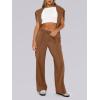 imageCaracilia Womens 2 Piece Outfits Sweatsuit Sets Oversized Hoodies Wide Leg Sweatpant Tracksuit 2024 Fall Matching Lounge SetLight Brown