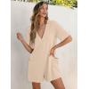 imageCaracilia Womens Oversized Tshirt Romper Hot Shot One Piece Tee Rompers Casual Short Sleeve Athletic Workout Overall Jumpsuit Apricot Medium