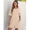 imageCaracilia Womens Oversized Tshirt Romper Hot Shot One Piece Tee Rompers Casual Short Sleeve Athletic Workout Overall Jumpsuit Apricot Medium