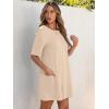 imageCaracilia Womens Oversized Tshirt Romper Hot Shot One Piece Tee Rompers Casual Short Sleeve Athletic Workout Overall Jumpsuit Apricot Medium