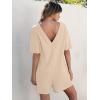 imageCaracilia Womens Oversized Tshirt Romper Hot Shot One Piece Tee Rompers Casual Short Sleeve Athletic Workout Overall Jumpsuit Apricot Medium