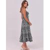 imageCaracilia Womens Smocked Maxi Dress Summer Casual Boho Sleeveless Strap Ruffle Backless Swing Flowy Beach Long SundressBlack Floral