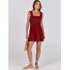 imageCaracilia Womens Summer Casual Smocked Rompers Square Neck Sleeveless Loose Shorts Jumpsuit 2025 Beach Vacation OutfitsBurgundy
