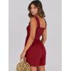 imageCaracilia Womens Summer Casual Smocked Rompers Square Neck Sleeveless Loose Shorts Jumpsuit 2025 Beach Vacation OutfitsBurgundy