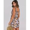 imageCaracilia Womens Summer Casual Smocked Rompers Square Neck Sleeveless Loose Shorts Jumpsuit 2025 Beach Vacation OutfitsFloral Print Colorful