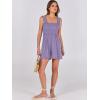 imageCaracilia Womens Summer Casual Smocked Rompers Square Neck Sleeveless Loose Shorts Jumpsuit 2025 Beach Vacation OutfitsPurple