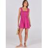 imageCaracilia Womens Summer Casual Smocked Rompers Square Neck Sleeveless Loose Shorts Jumpsuit 2025 Beach Vacation OutfitsRose Pink