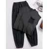 imageCaracilia Womens Two Piece Outfits Knit Sweater Sets Matching Lounge Set Sweatsuit Tracksuit Summer Trendy Clothes Black S