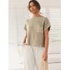 imageCaracilia Womens Two Piece Outfits Knit Sweater Sets Matching Lounge Set Sweatsuit Tracksuit Summer Trendy Clothes Khaki White M