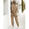 imageCaracilia Womens Two Piece Outfits Sweater Sets Long Sleeve Knit Tops Matching Cargo Jogger Pants 2025 Fall Lounge SetsDark Camel