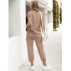 imageCaracilia Womens Two Piece Outfits Sweater Sets Long Sleeve Knit Tops Matching Cargo Jogger Pants 2025 Fall Lounge SetsDeep Apricot