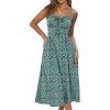 Dark Green Blue Floral