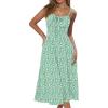 Green White Floral